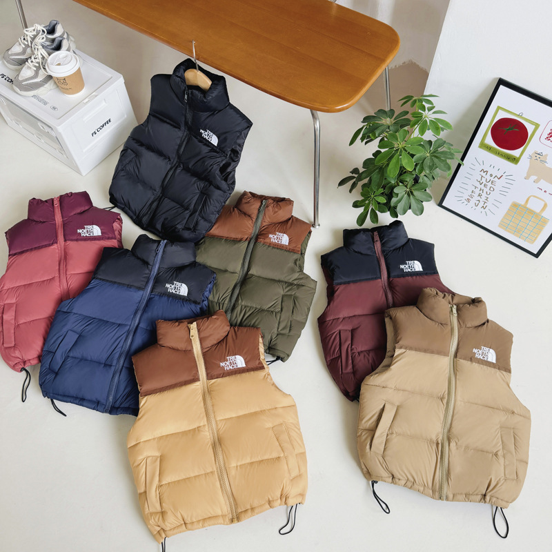 Новый детский пуховик без рукавов для мальчиков и девочек с стоячим воротником, комбинированная одежда для детей, пуховик, верхняя одежда