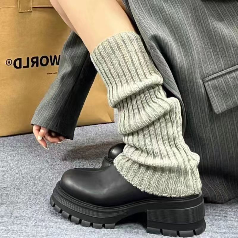 Cool and spicy! jk knitted socks Harajuku style y2g sweet Japanese college style spring and autumn mid-calf pile socks for women