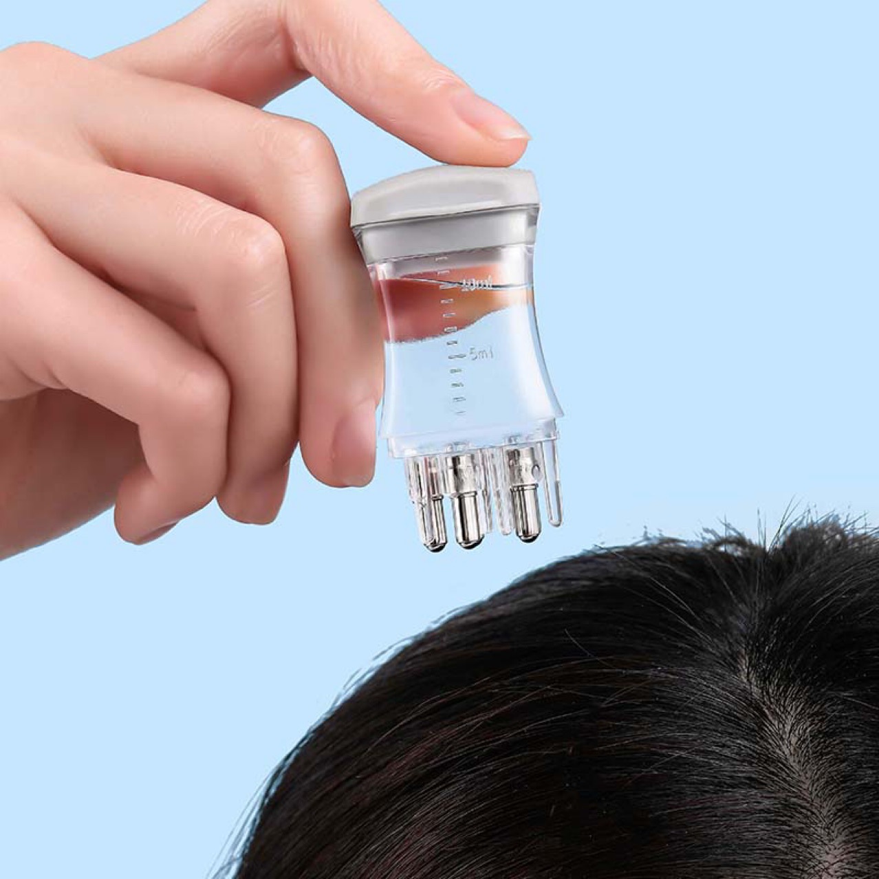 Mino scalp applicator portable applicator applicator roller head massage hair applicator liquid guide comb