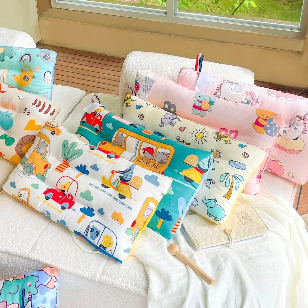 Explosions children's cartoon cotton peas velvet pillow infant comfort pillow core kindergarten nap pillow cotton pillow wholesale