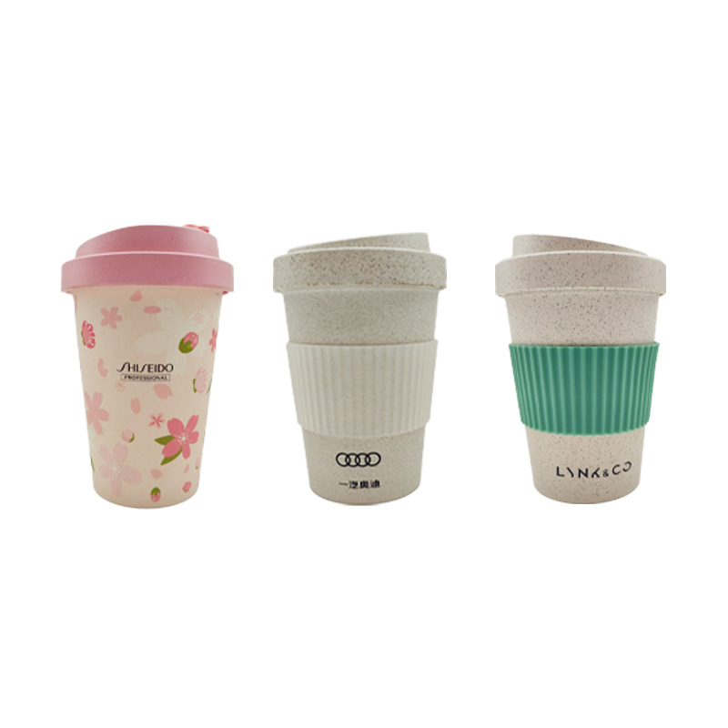 Bamboo Fiber Biodegradable Milk Tea Coffee Cup High Temperature Resistant Coffee Grounds Cup Custom Coffee Cup Can Be Engraved with Logo Cup