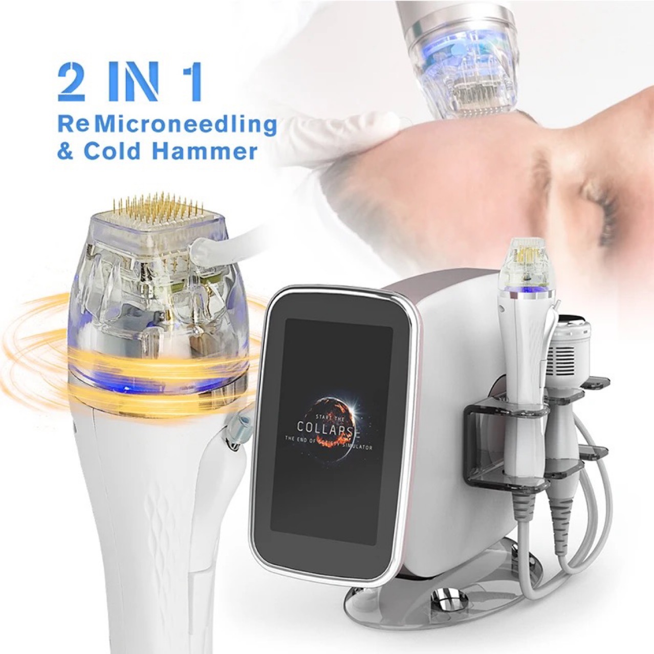 Foreign trade export desktop gold microneedle two-in-one to acne skin beauty instrument beauty salon dedicated