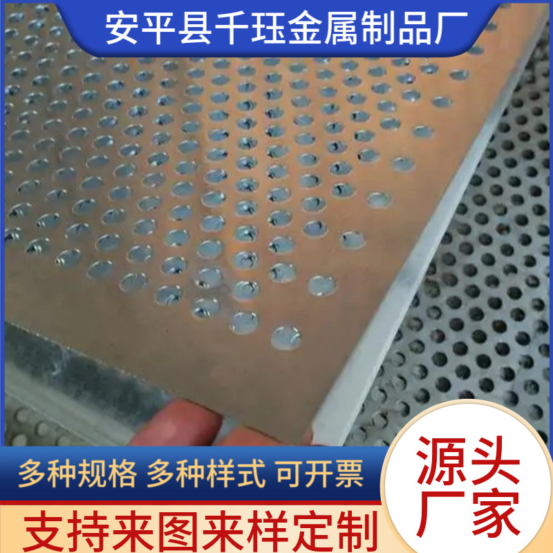 Перфорированная сетка из нержавеющей стали, круглая перфорация, декоративная сетка для зданий, фильтр для механического оборудования