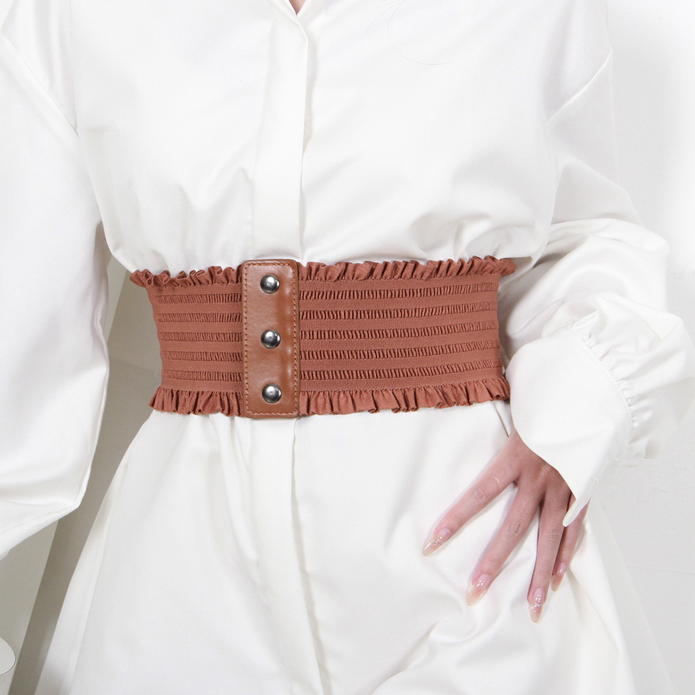 Waist Seal Women's High-end Slim-fit All-match Belt Ins Decorative Stylish dress Waistband Wide Belt