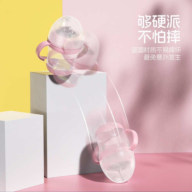 Baby Duckbill Cup, Leak-Proof, with Lid and Handle, Children's Learning Drinking Cup, Baby Silicone Duckbill Cup with Scale, Water Cup