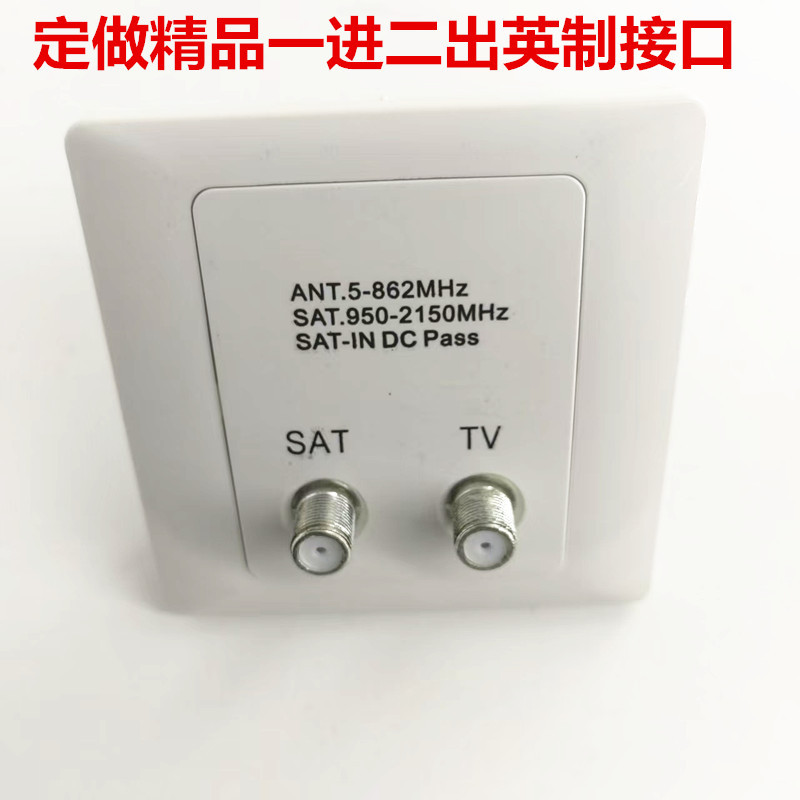 One-in-two-out boutique user terminal box limited TV panel terminal box communication equipment TV socket