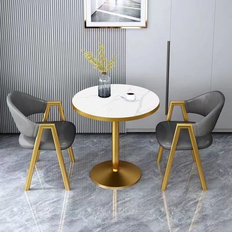 Leisure Nordic Style Small Apartment Balcony Negotiation Table and Chair Combination Simple Meeting Guest Sales Office Small Round Table Milk Tea Reception