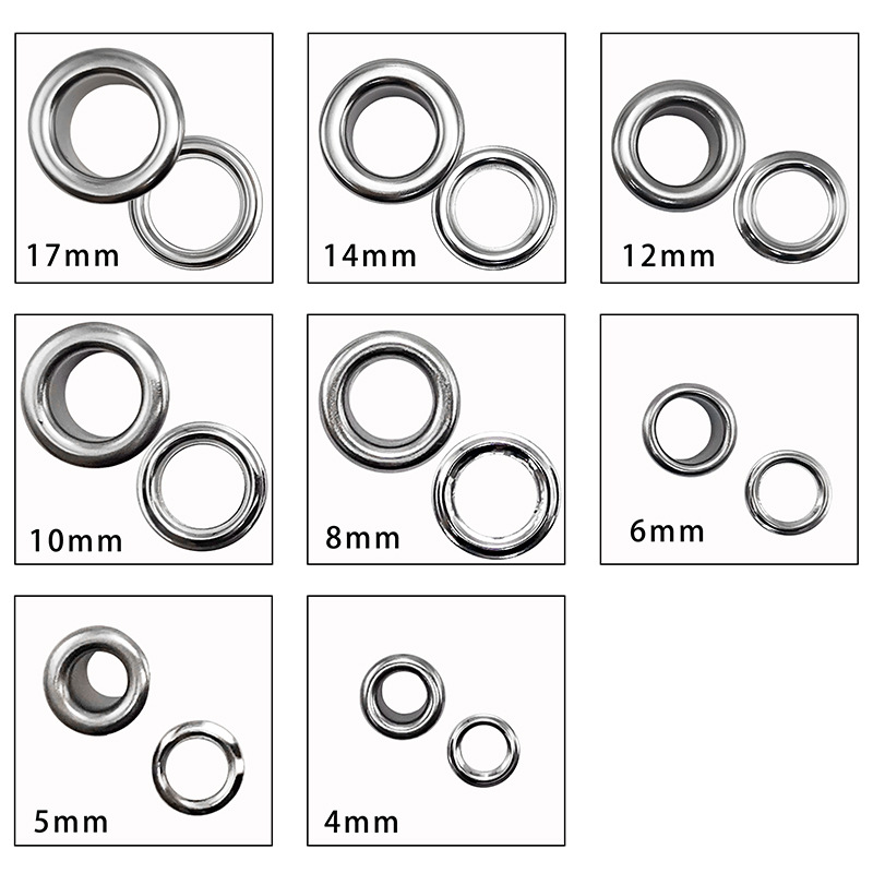 Round Metal Air Eye Buckle Belt Metal Eye Buckle Stainless Steel Corrosion Resistant Luggage Stainless Iron Air Eye Buckle