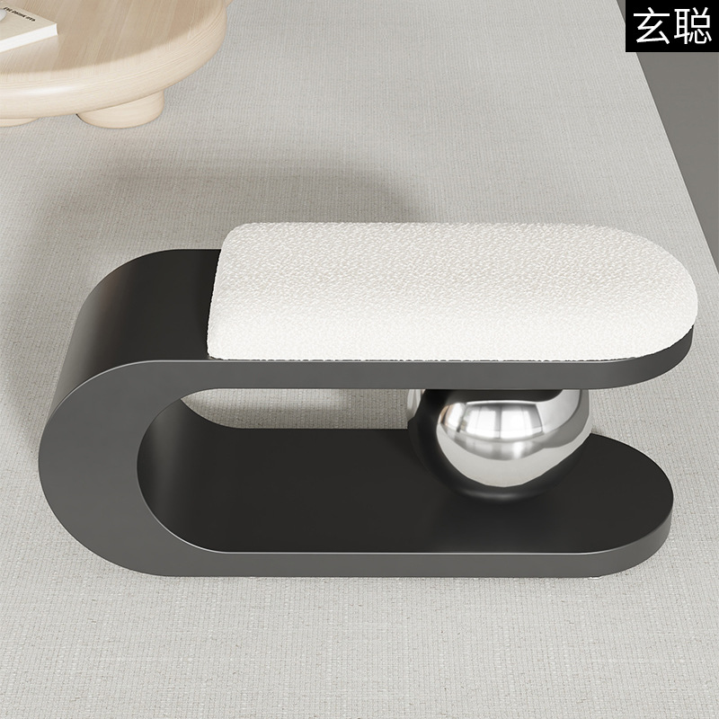 Nordic Household Shoe Changing Stool Living Room Bench Light Luxury Sofa Bench Bedroom Simple Bed End Stool Designer Art