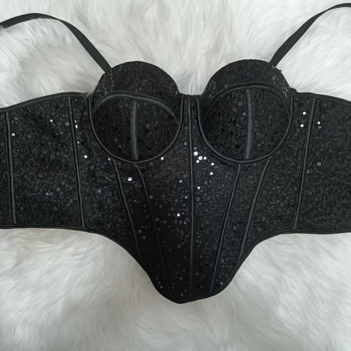 Fishbone Bra with Breast Pads, Waist Slimming, Mesh Can Be Worn Outside, Body Shaping Bra, Nightclub Sexy Girl Inner Wear Bra