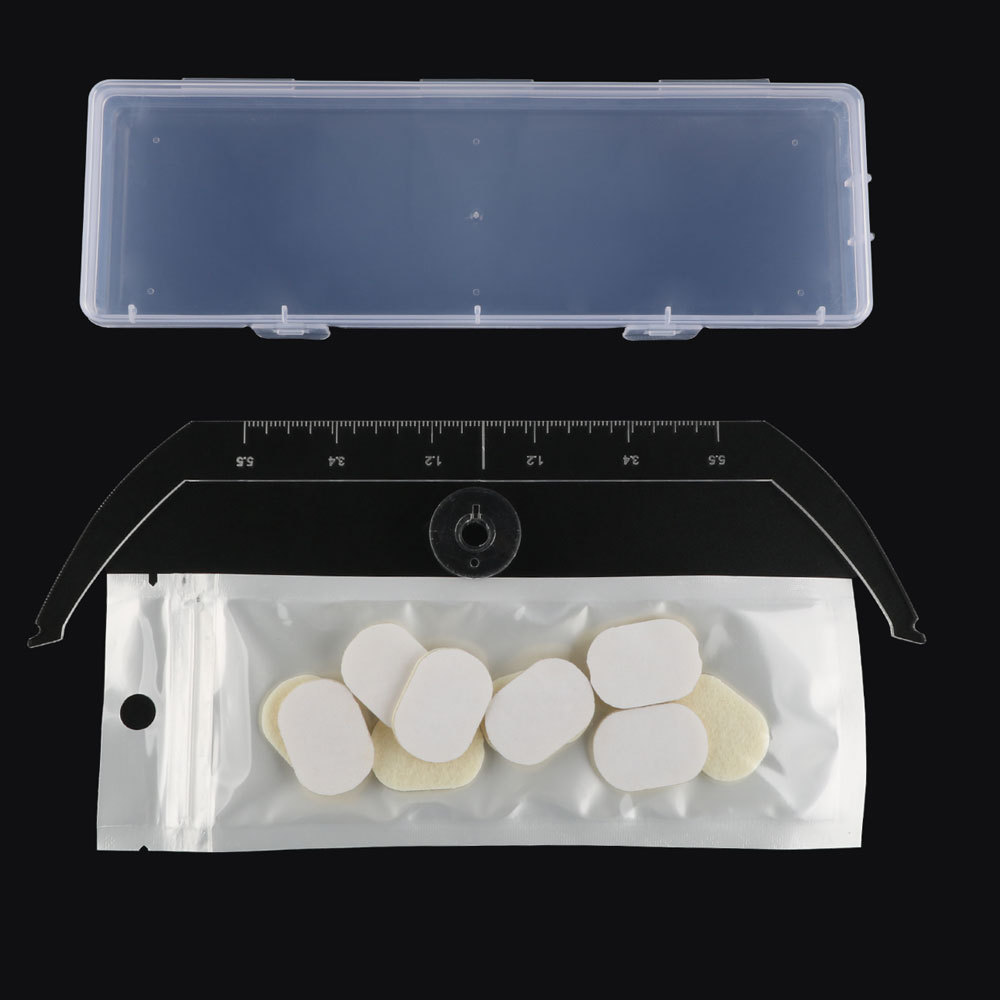 Eyebrow tattoo horizontal locator balance thrush card bow line ruler with scale bendable transparent eyebrow measuring tool