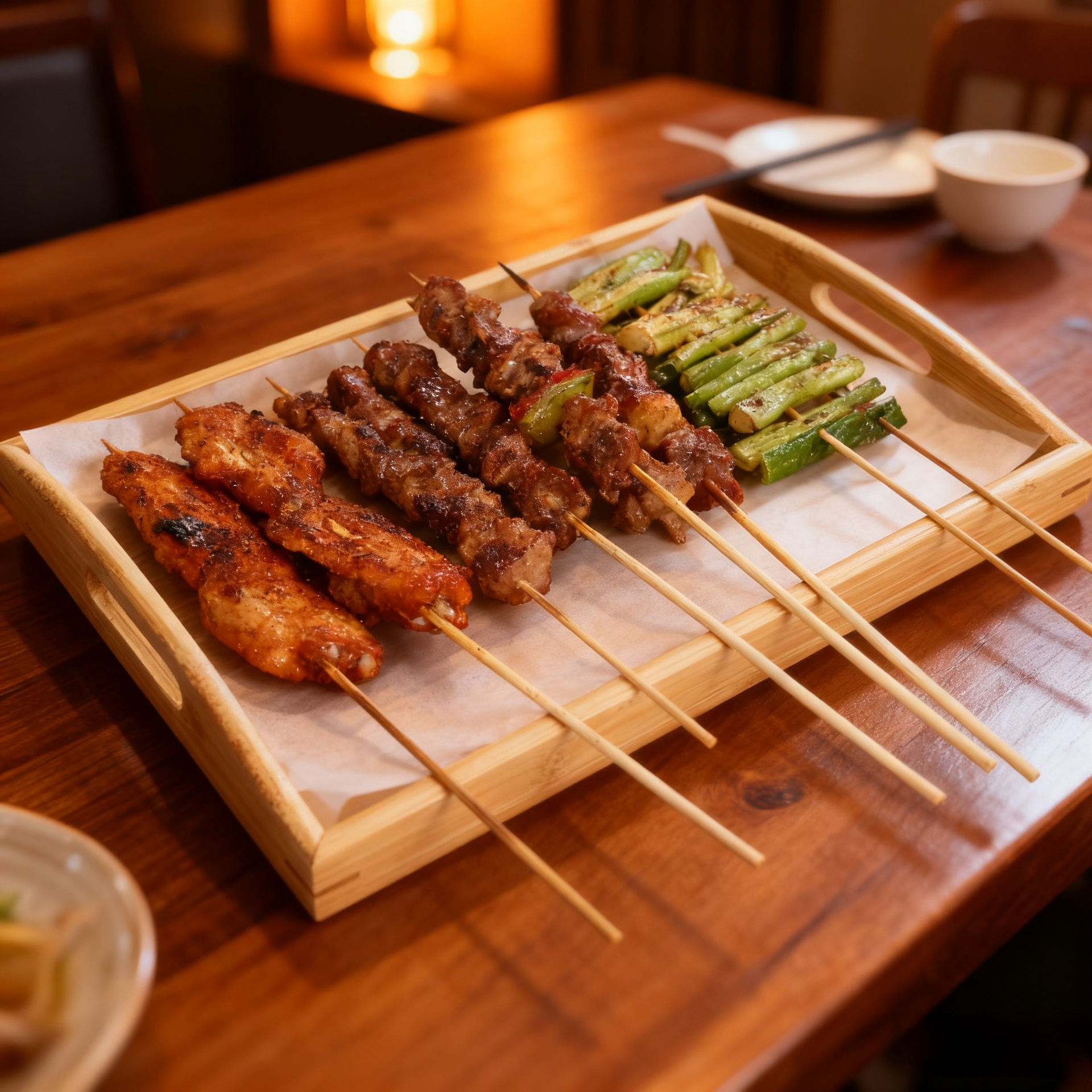 Simple Tea Set Tea Tray Household Wooden Tray Japanese-Style Bamboo Tray Tea Tray Hotel Restaurant Barbecue Tray Wholesale