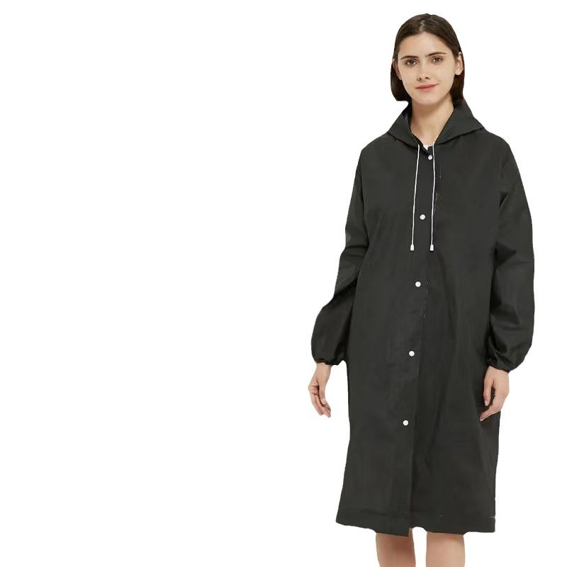 Wholesale eva non-disposable raincoat adult thickened outdoor travel portable full-body rainstorm proof one-body raincoat