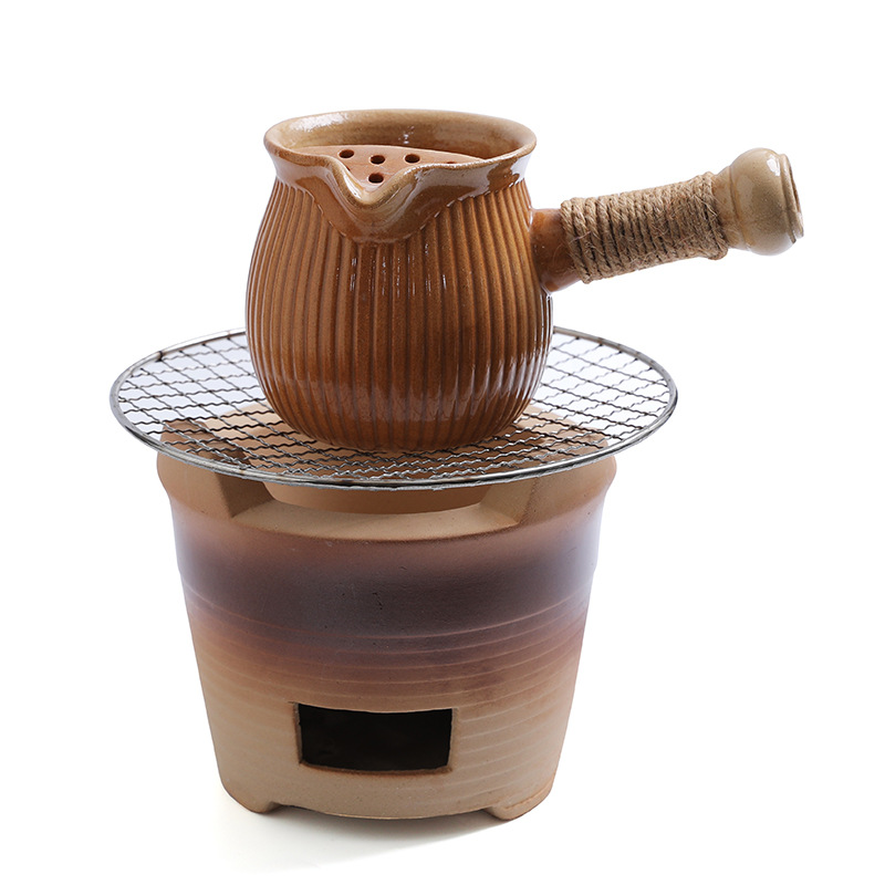 Complete Set of Charcoal Stove and Tea Brewing Equipment, Including Pots and Kettles, Suitable for Outdoor and Indoor Use, Can Be Used with Open Flame and Charcoal