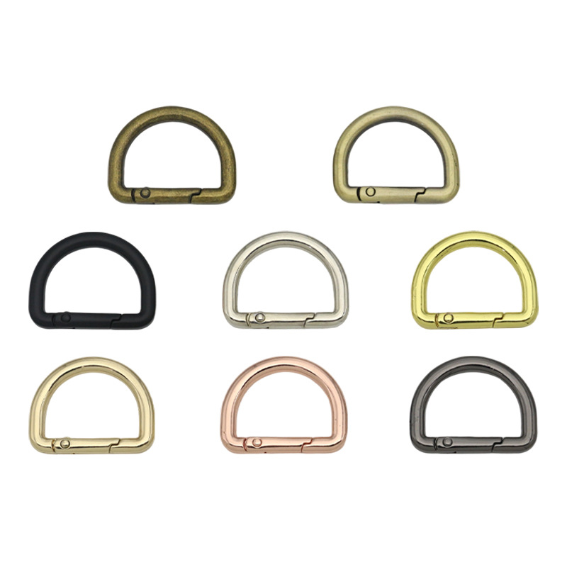 One inch inner width 25mm letter D buckle spring opening ring connection buckle luggage hardware accessories D buckle shoulder buckle