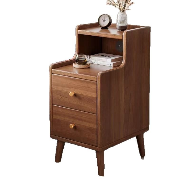 Chinese-Style Simple Multi-Layer Storage Shelf Bedside Table Small Narrow Bedroom Modern Household Small Household Simple Bedside Table