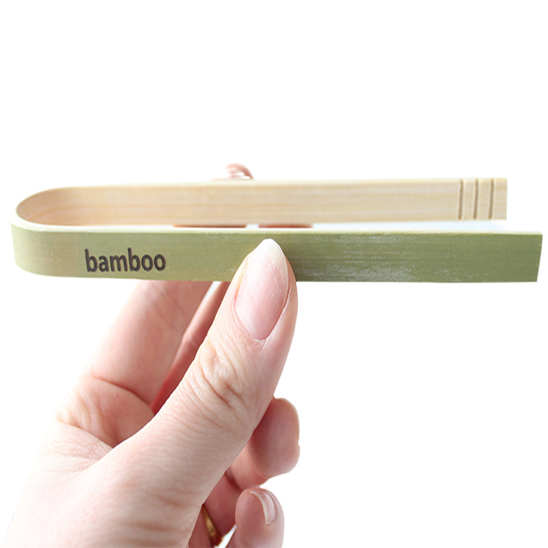 Factory direct wholesale green skin bamboo food clip three-color bamboo clip bread clip cake clip shrimp clip environmental protection and health bamboo
