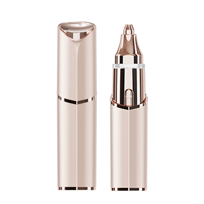Women's Eyebrow Trimmer, Private Area Shaver, Mini Two-In-One Portable Lipstick Shaver, Electric Full-Body Hair Remover
