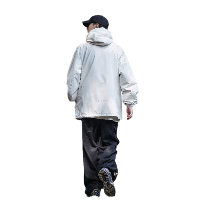 TikTok Rusk Men's Spring and Autumn Summer Outdoor Jacket Men's Three-in-One Hiking Mountaineering Jacket Pure Simple Windbreaker