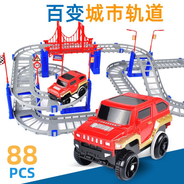 Children's Electric Variety Rail Car Toys DIY Creative Assembly Set Toys Rail Car Stall Toys Wholesale
