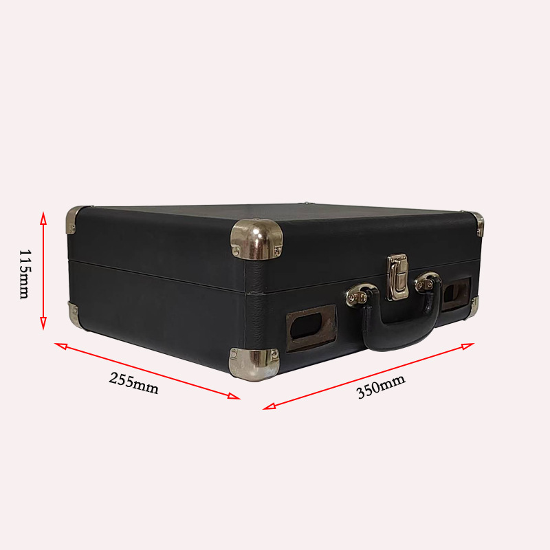 Customized Mdf Pu Leather Gramophone Cd Record Chassis Shell Audiophile Hardware Corner Protector Leather Handle