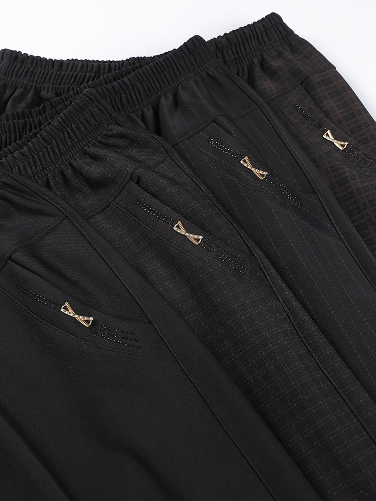 Old Lady's Pants Spring, Autumn and Winter Loose Straight Pants for the Elderly Women's Pants Spring & Fall Casual 70-Year-Old Granny Pants Spring