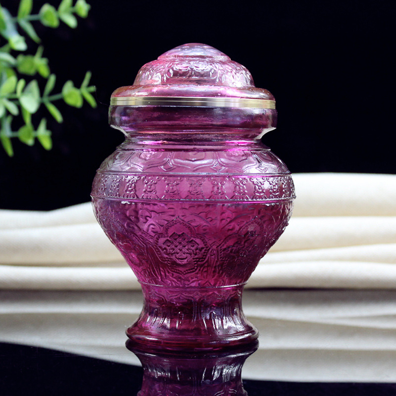 Fengming Glaze Bottle Eight Auspicious Ancient Method Glaze Desktop Ornaments in Front of Buddha for Huang Caishen Manjusri Dragon King Bottle