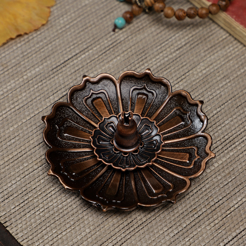Household Indoor Lotus Sweet Lotus Incense Insertion Base Sandalwood Incense Stove Aquilarine Incense Disc Incense Drag Point Incense Seat Lotus