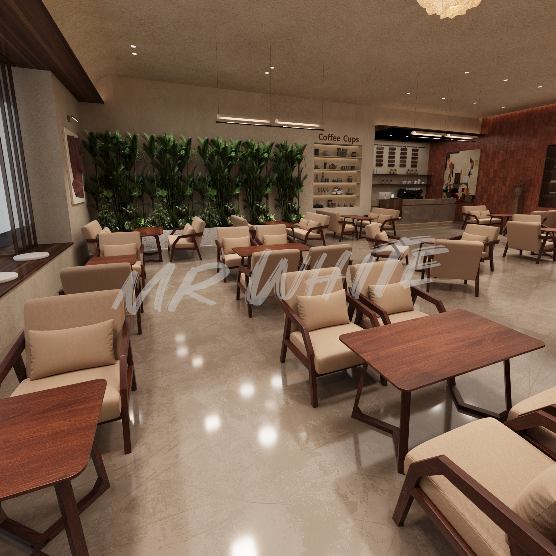 Coffee Shop Nordic Light Luxury Restaurant Sofa Solid Wood Bar Clear Bar Sofa Chair Table Combination Single Sofa Chair