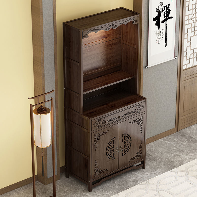 Ts Buddhist Niche Buddha Altar Household Chinoiserie God Altar Worship Cabinet Offering Table Economical Solid Wood Guanyin Shrine For