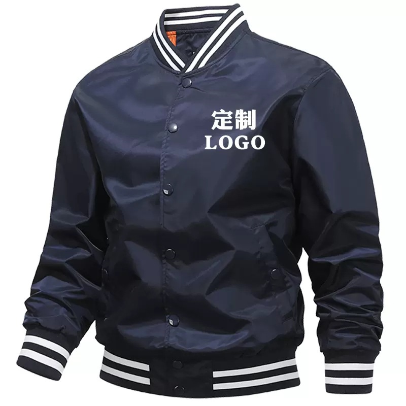 Custom Flight Jacket 2023 Autumn and Winter American Retro Stand-Collar Baseball Jacket Foreign Trade Cross-Border Coat Trendy Retro
