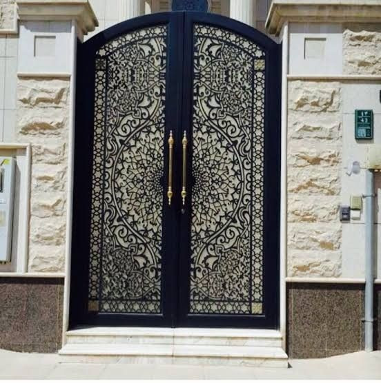 Металлическая стальная вырезанная дверь для входа, лазерная резка, экспорт, бестселлер