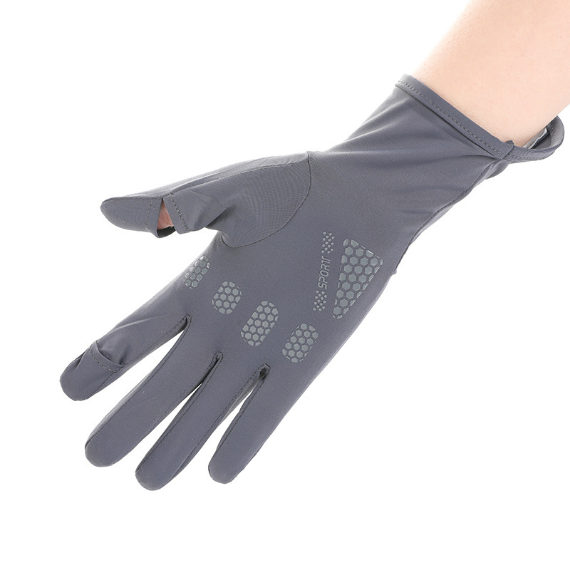 Sun Protection Gloves, Anti-Uv, Thin, Summer, Non-Slip, Breathable, Sunshade, Driving and Cycling, Touch Screen Ice Silk Gloves for Men and Women