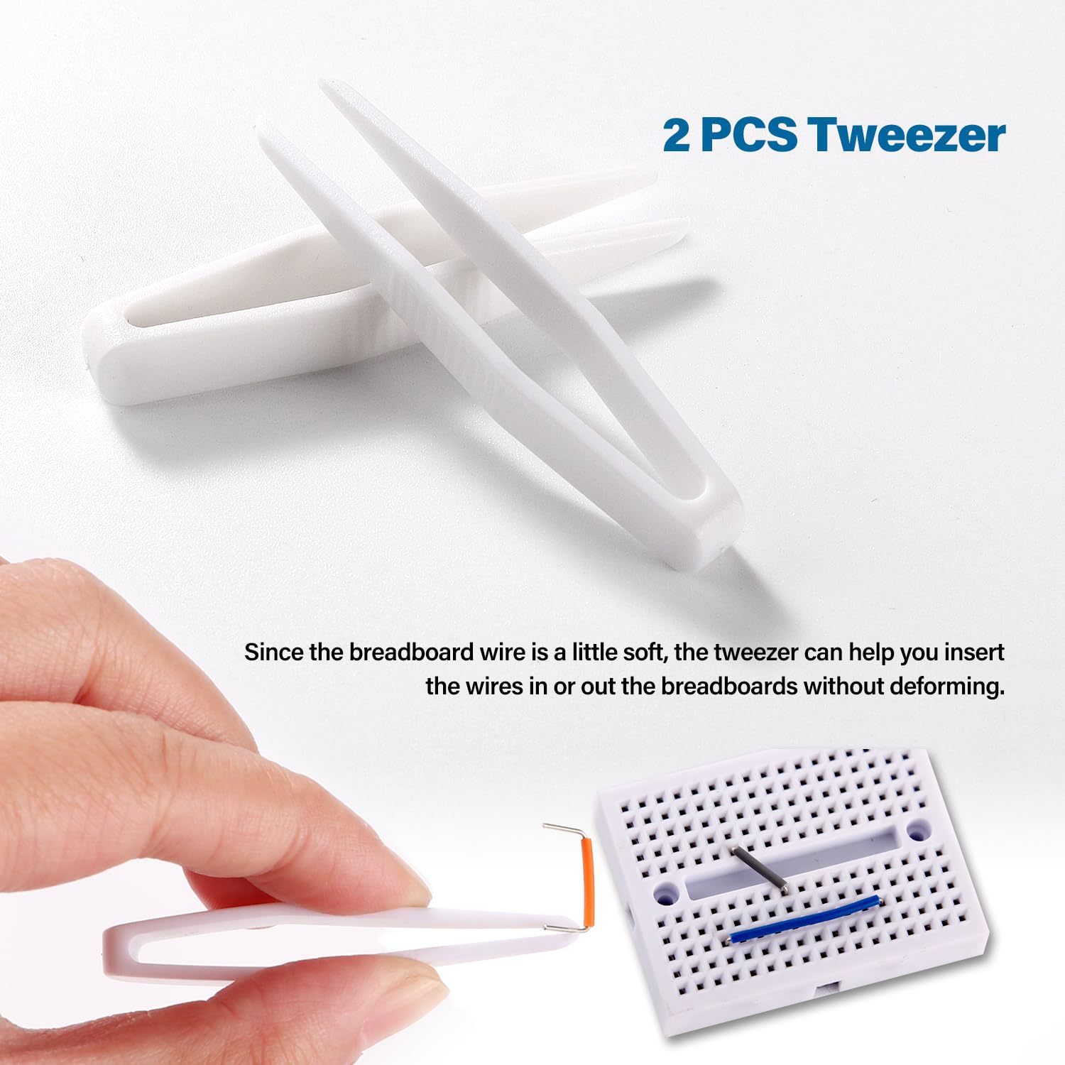 Voogenzek 840 Stücke U-Form Breadboard Steckbrücken, Elekt