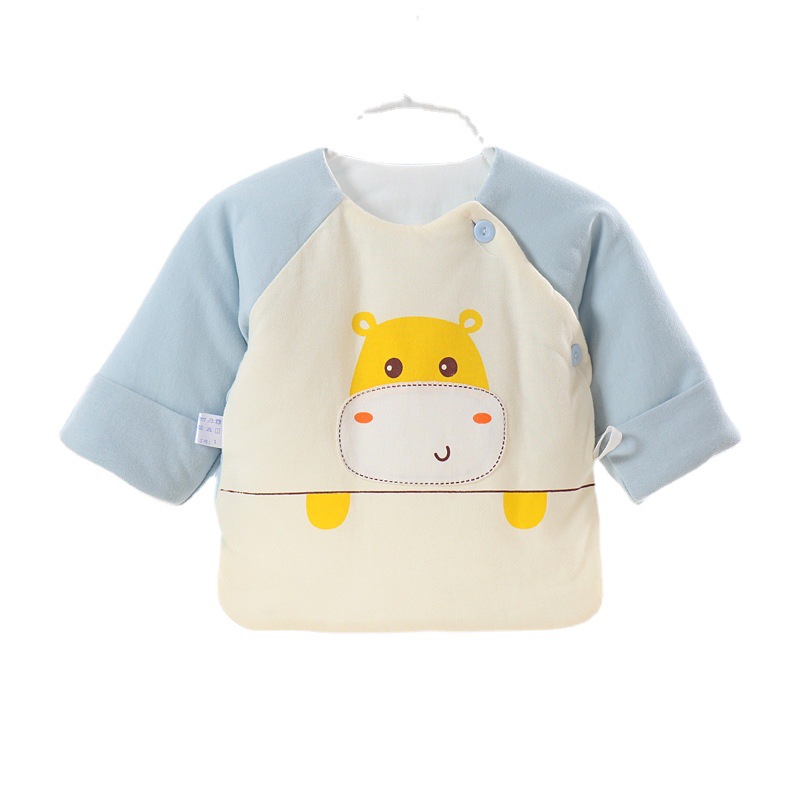 New Baby Monk Clothing Cotton Half-back Coat Thickened Comfortable Unisex Moisture-proof Cotton-padded Coat Single-piece Top