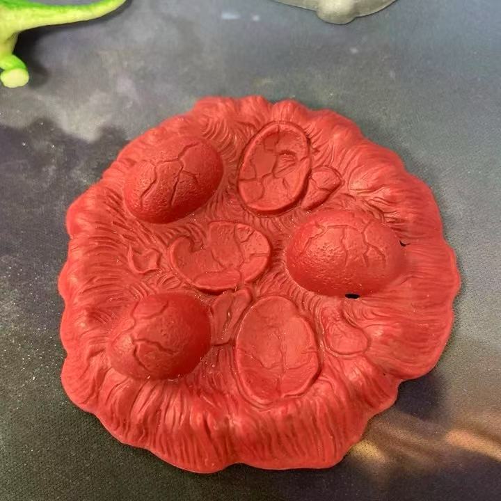 Sand table simulation dinosaur scene accessories plastic simulation dinosaur eggs coconut volcano pool play house toys