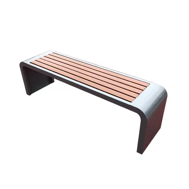 Outdoor Leisure Park outdoor community scenic spot rest chair stainless steel long chair long stool square chair seat