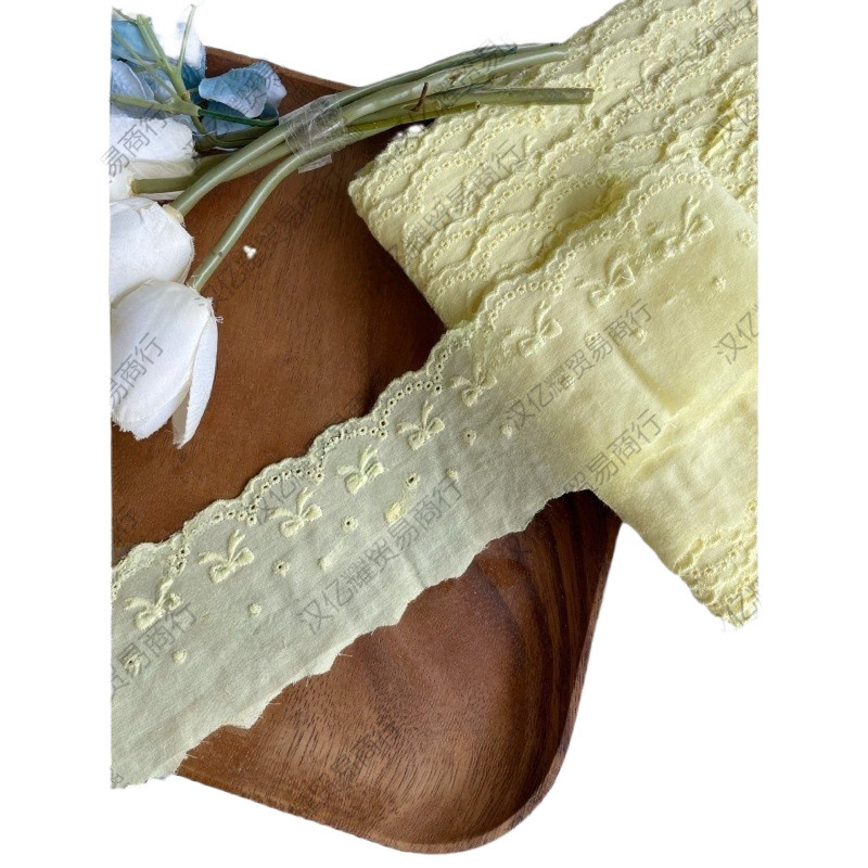 L2G7 Cotton Handmade DIY Lace Lace Embroider Accessories Cotton Embroider Clothing Fabric Lace Lede株