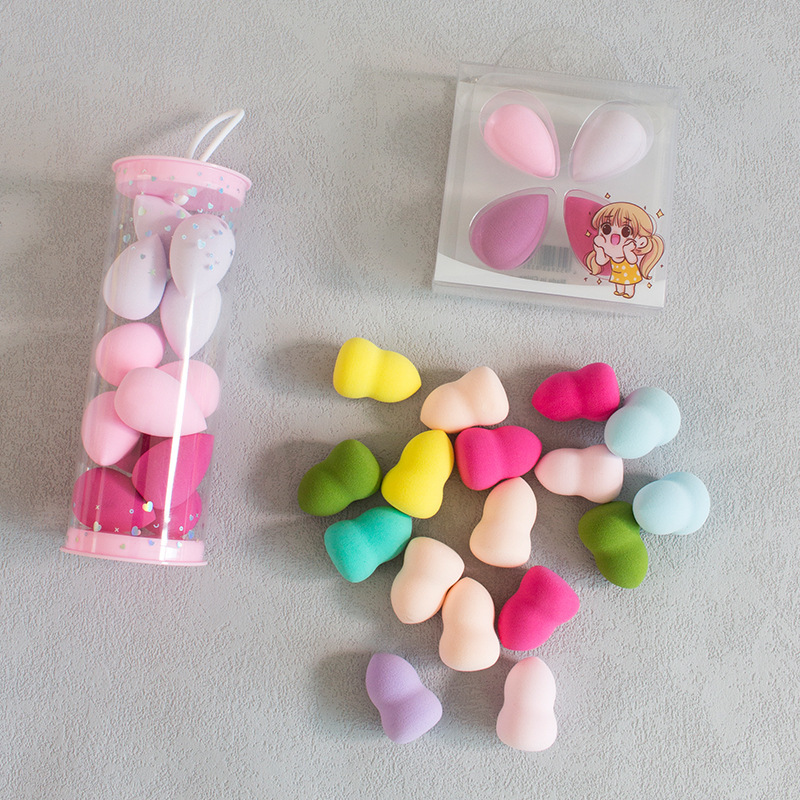 Small Gourd Beauty Egg Mini Non-Powder Dry and Wet Dual-Use Makeup Water Drop Soaked in Water to Enlarge Non-Latex Makeup Egg