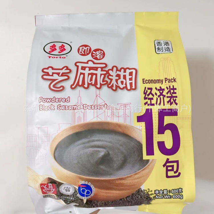 Wholesale Hong Kong-made imported Duoduo Instant Black Sesame Paste Nutritional Breakfast Instant Blend Drink 600g