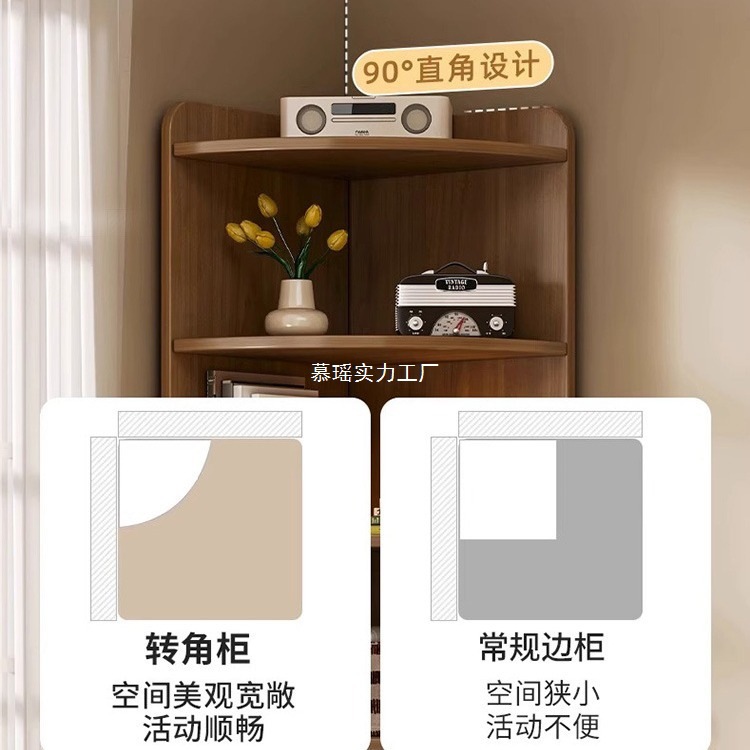 Corner Shelf Floor Bookshelf Triangular Wall Corner Cabinet 90 Degree Wall Corner Storage Cabinet Wall Corner Bookcase