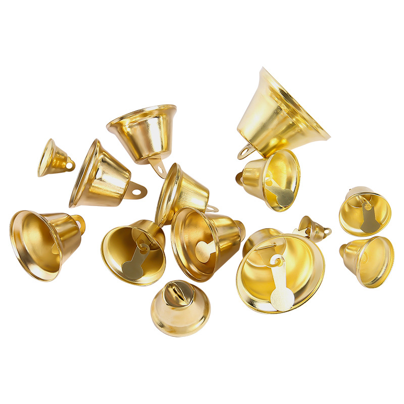 Wholesale Open Horn Christmas Bell Decoration 10-50mm Pendant Wind Chime Metal Small Pendant Christmas Bell