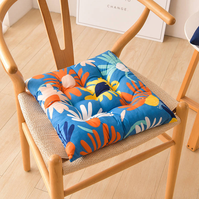 Casual Printed Cushion Chair Cushion Office Chair Cushion Futon Cushion Student Square Cushion Cartoon Bay Window Cushion