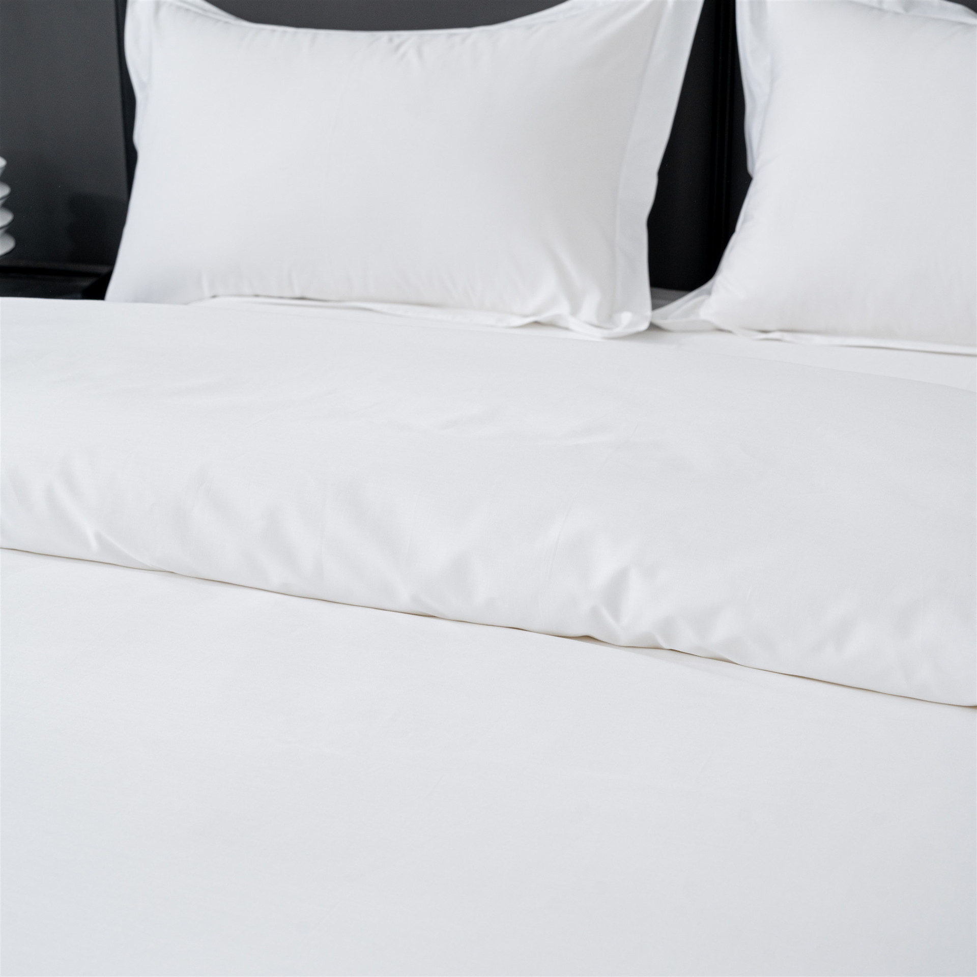 Pure White Satin Hotel Linen Cotton Hotel Four-Piece Bed Bed Sheets Set Hotel Bed and Breakfast Quilt Cover Bedding Set