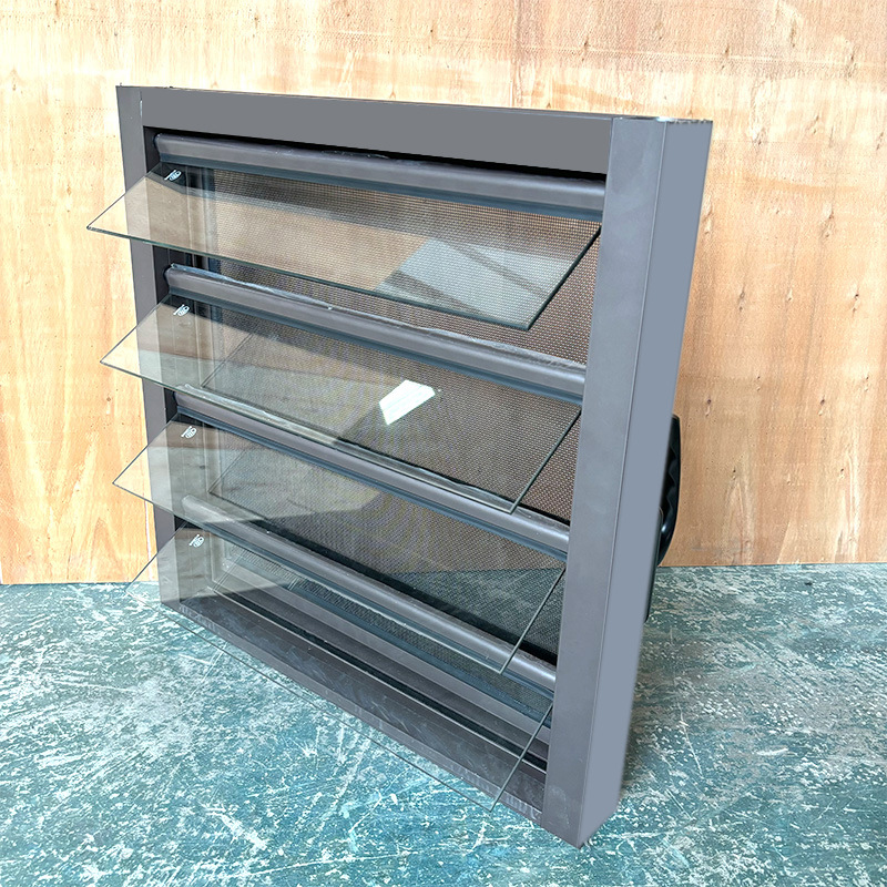 Aluminum alloy manually adjustable anti-theft shutters, movable exterior wall, glass shutters, vents, ventilation and exhaust