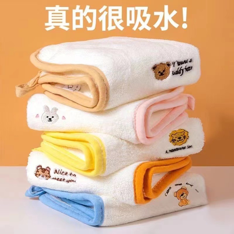 Wholesale baby household face towel newborn children face washing super soft small square towel handkerchief baby bath saliva towel