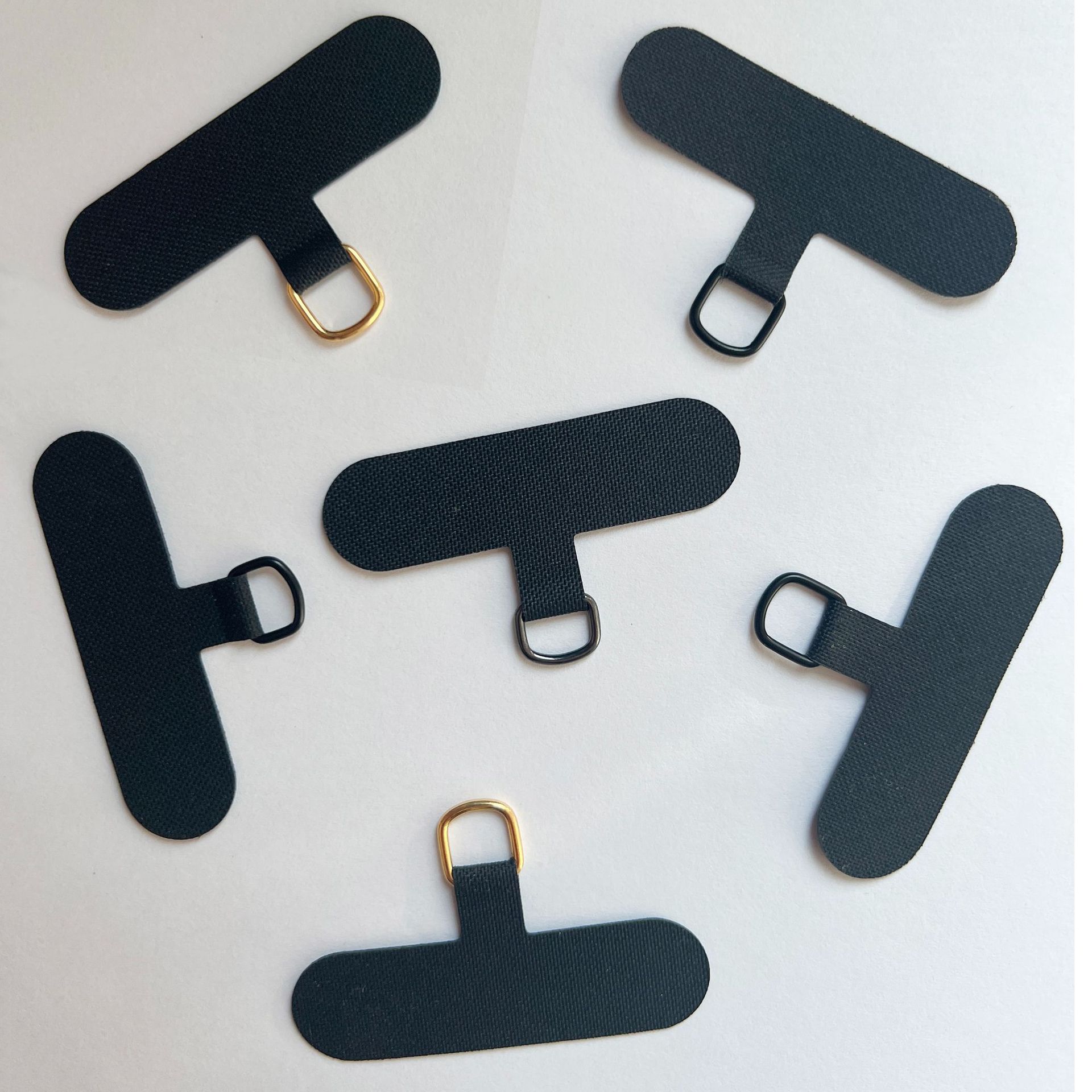 Factory Direct Sales mobile phone clip gasket anti-lost strong black durable removable phone case hanging lanyard patch