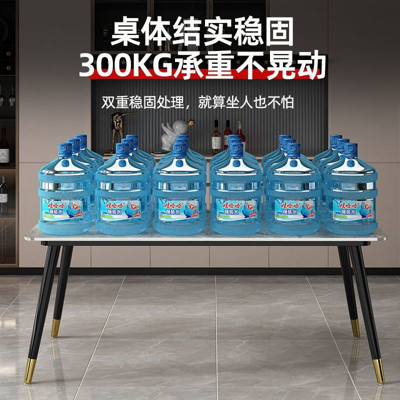 Modern Simple Household Rock Plate Dining Table Small Apartment Table New Rental Room Thickened Dining Table and Chair Combination Wholesale