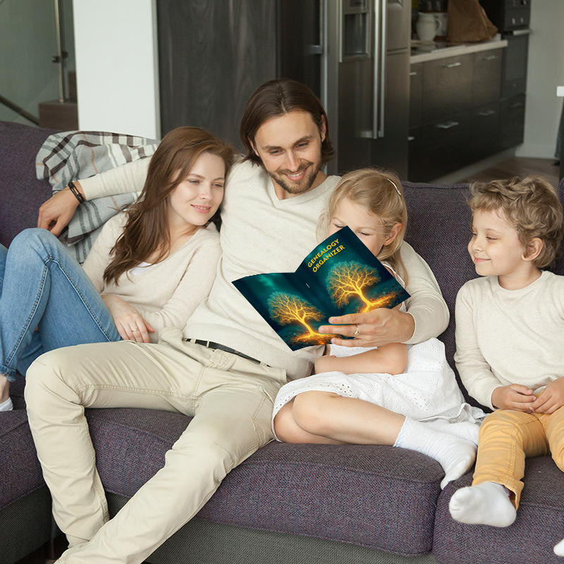 Amazon's Best-Selling Date-Free Family Relationship Building Log Book Tree-Shaped Family Tree Organizer Manufacturer's Ready Stock