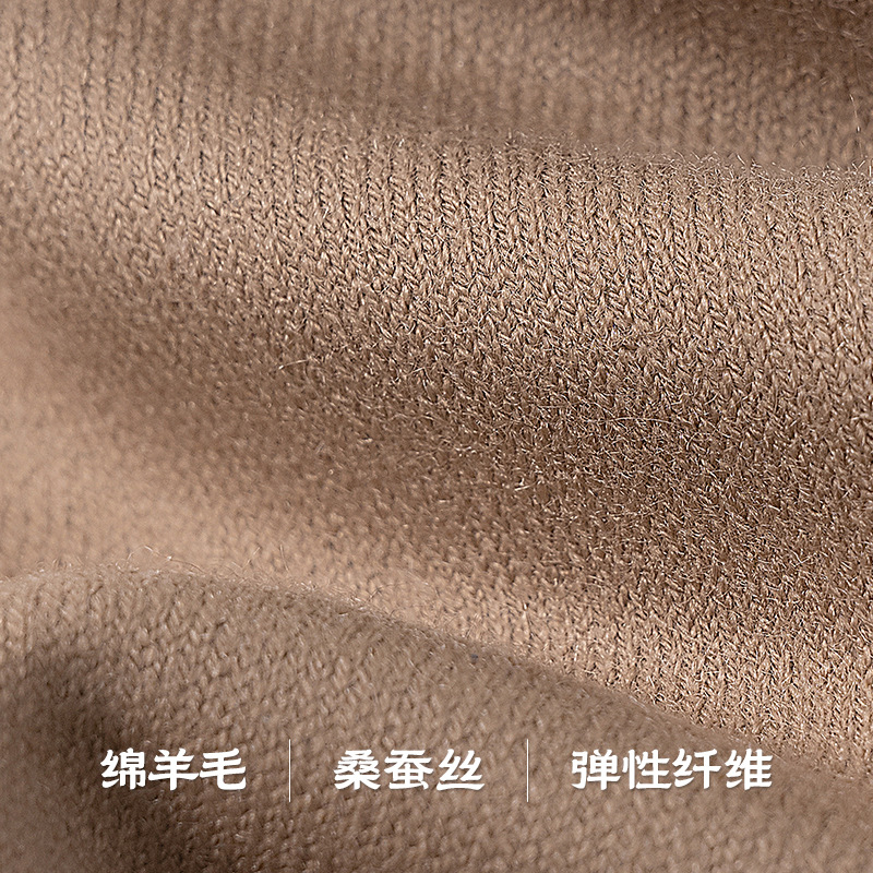 Wool socks men's autumn and winter socks mulberry silk socks solid color classic warm antibacterial wholesale Zhuji socks